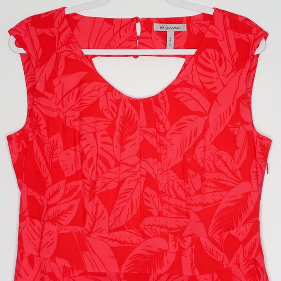 Bravissimo Womens Short Dress Size 14 Pink Tropical Print Sleeveless - Picture 7 of 10